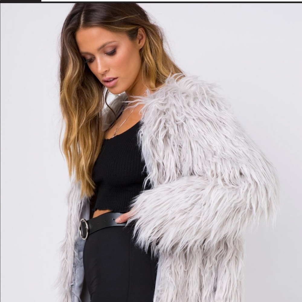 NWT PRINCESS POLLY THE NIGHT’S WATCH FAUX FUR COAT - Picture 3 of 6